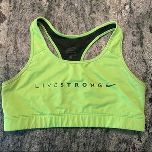 Nike Pro Sports Bra | Large | Neon Green & Black